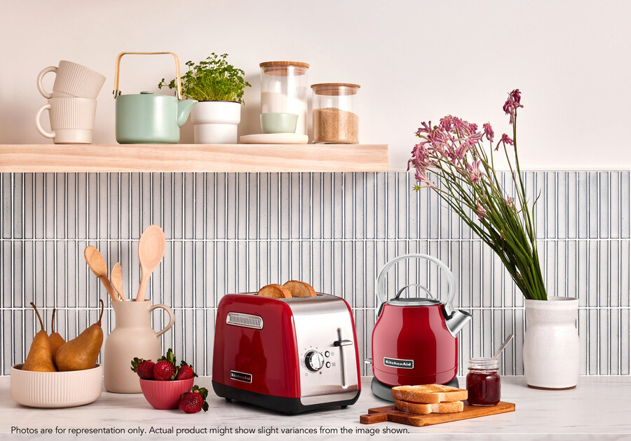 artisan wasserkocher kek1222 125 l 2-scheiben-toaster kmt2115 bundle