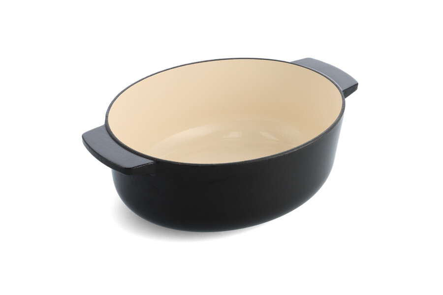 kasserolle mit deckel 30 cm in onyxschwarz